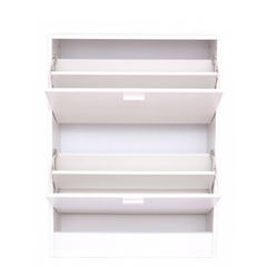 Shoe Cabinet 2 Tiers - White