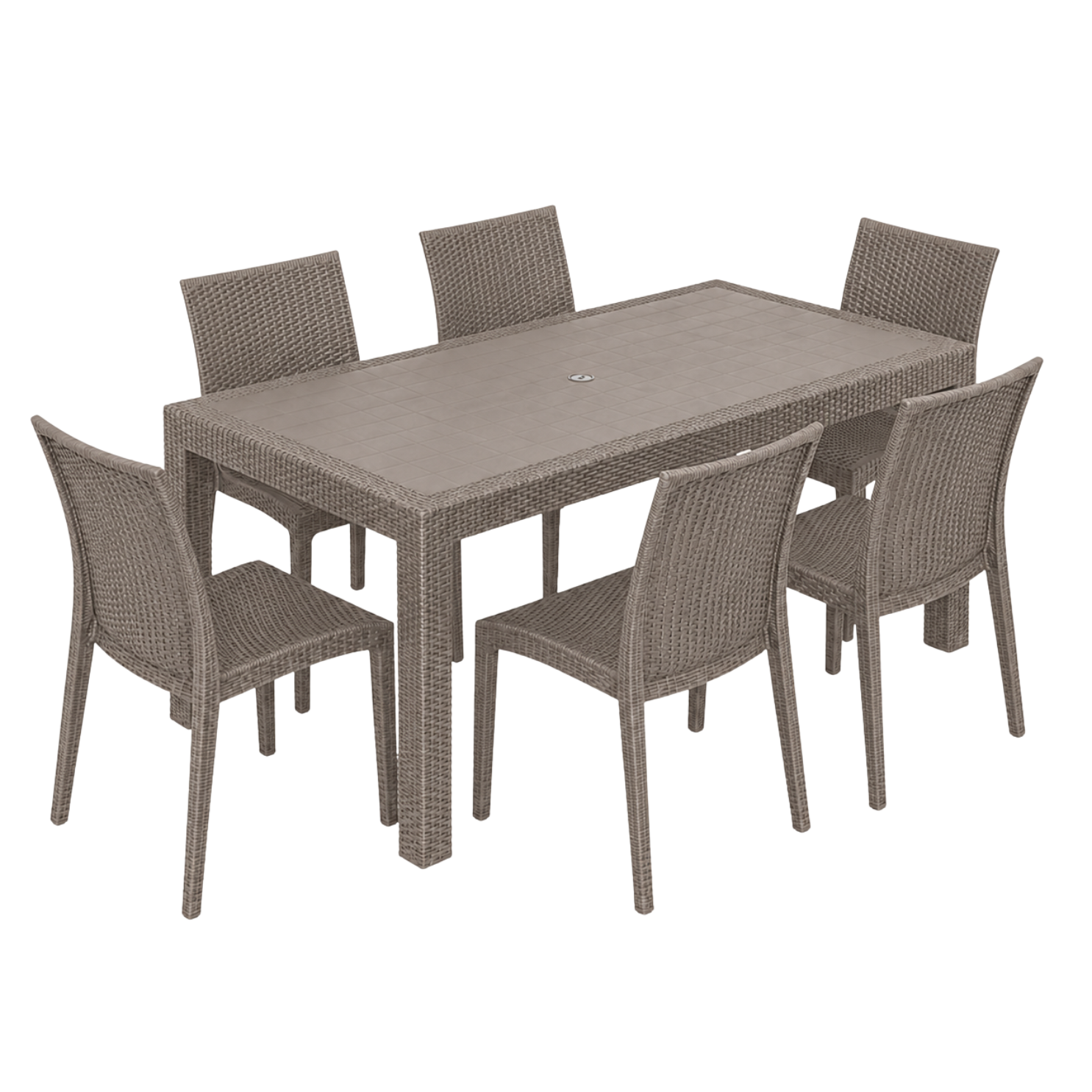 Felina Patio Set - 7 pcs. (Taupe)