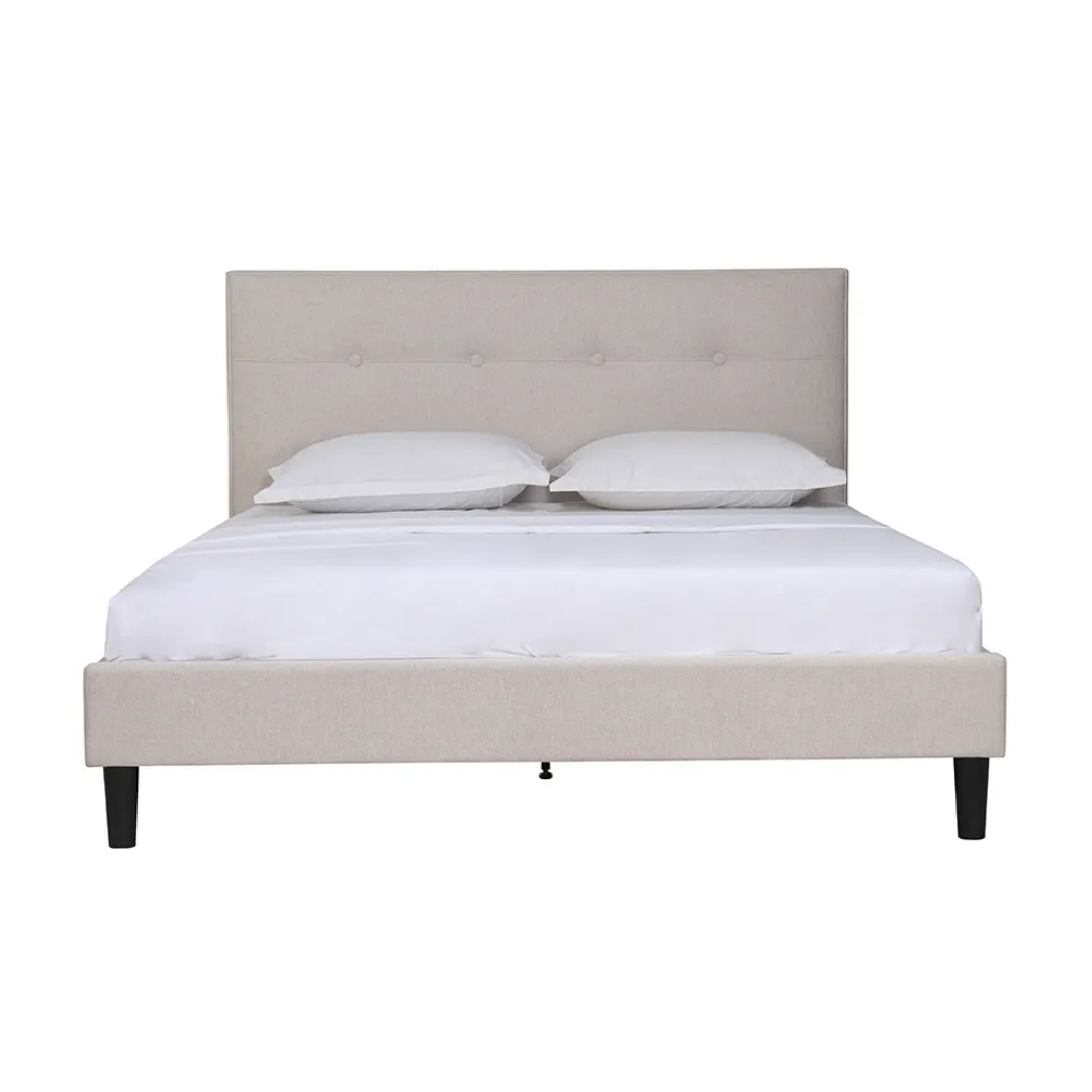 Queen Bed Justine - Beige