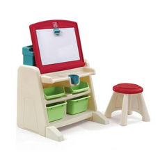 Step 2® Flip & Doodle Easel Desk W/Stool