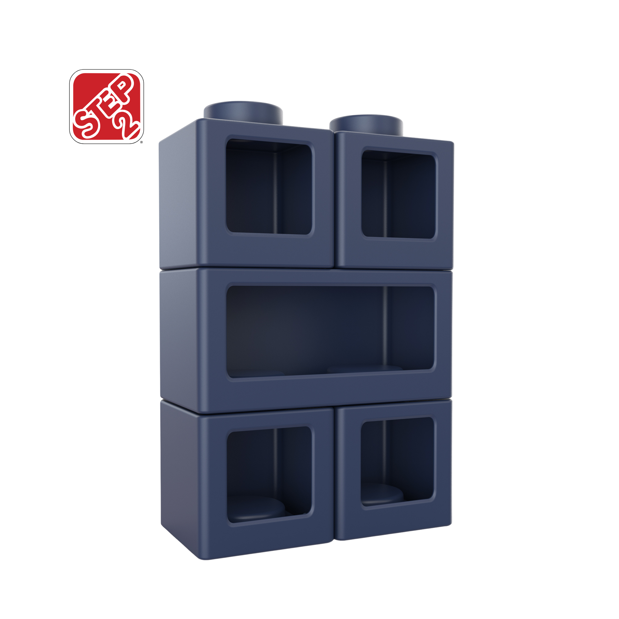 Step 2® Contemporary Builders Stackable Storage Cubes™ - Denim Blue