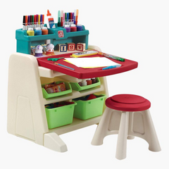 Step 2® Flip & Doodle Easel Desk W/Stool