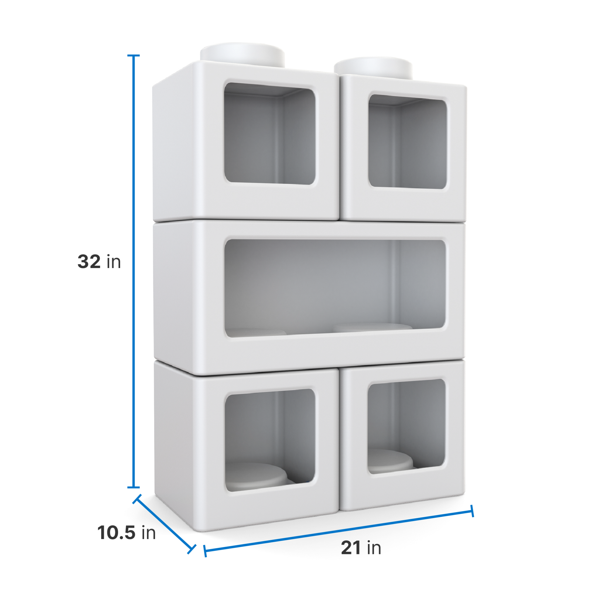 Step 2® Contemporary Builders Stackable Storage Cubes™ - White