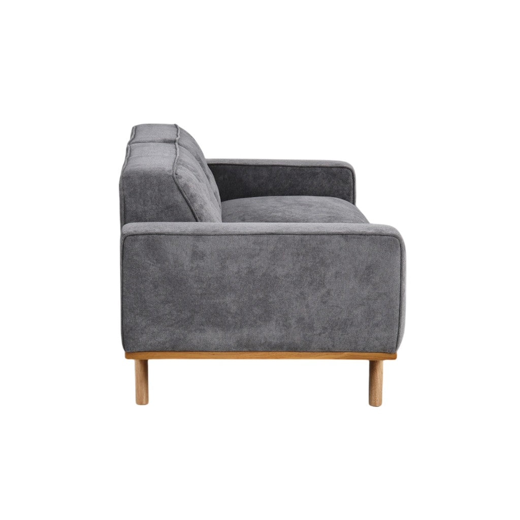 Nile 3-Seater Sofa - Gray/Natural Legs