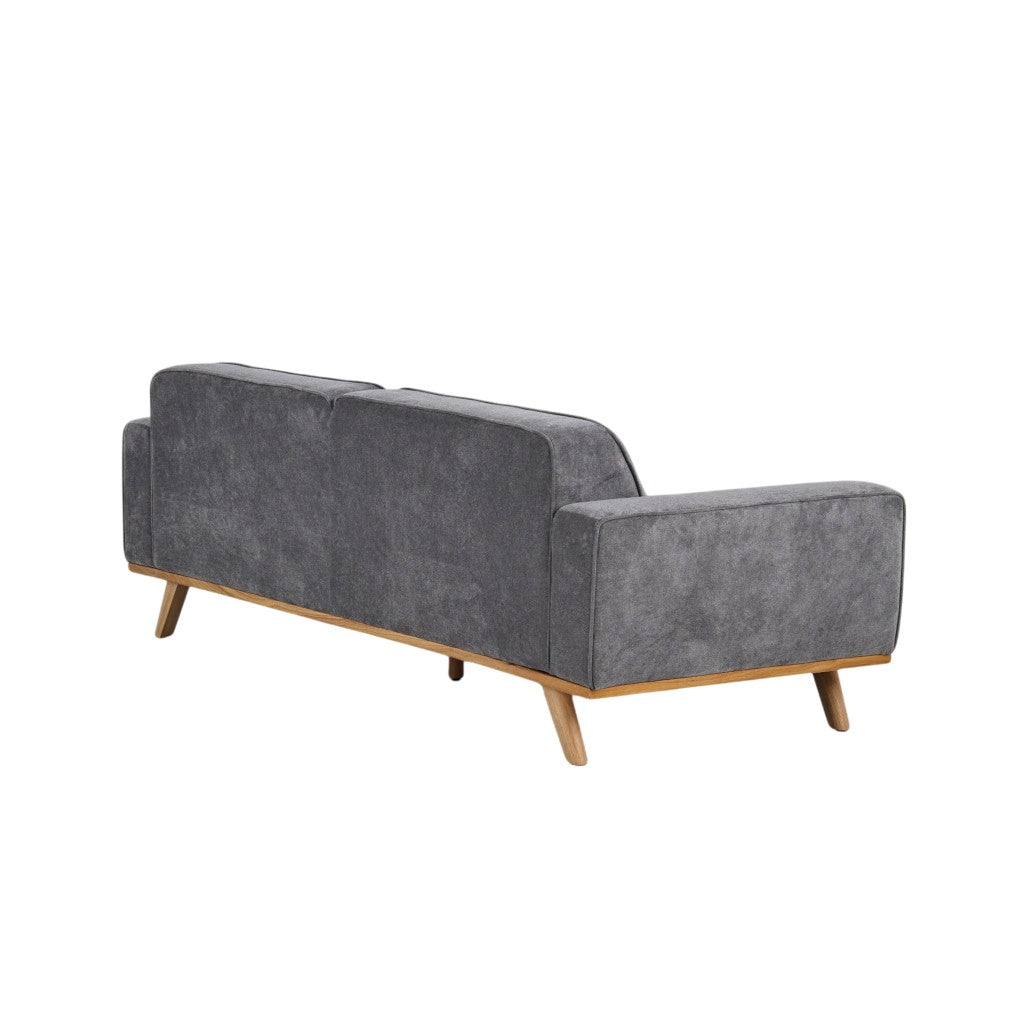 Nile 3-Seater Sofa - Gray/Natural Legs