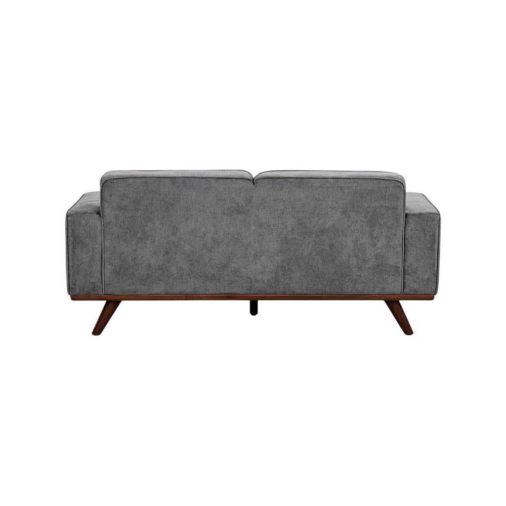 Nile 2-Seater Sofa - Gray/Walnut Legs