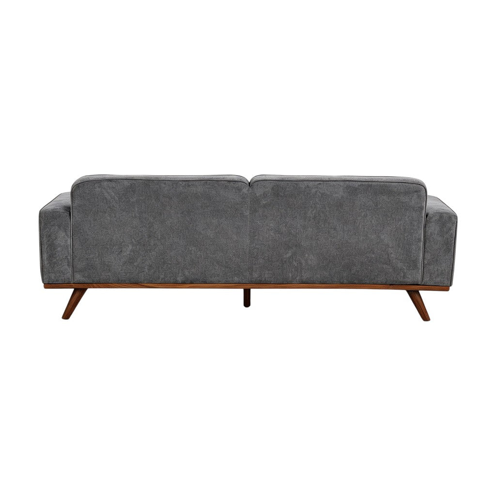 Nile 3-Seater Sofa - Gray/Walnut Legs