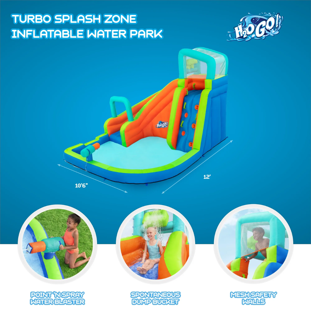 H2OGO! Turbo Splash Water Zone Child Inflatable Water Park