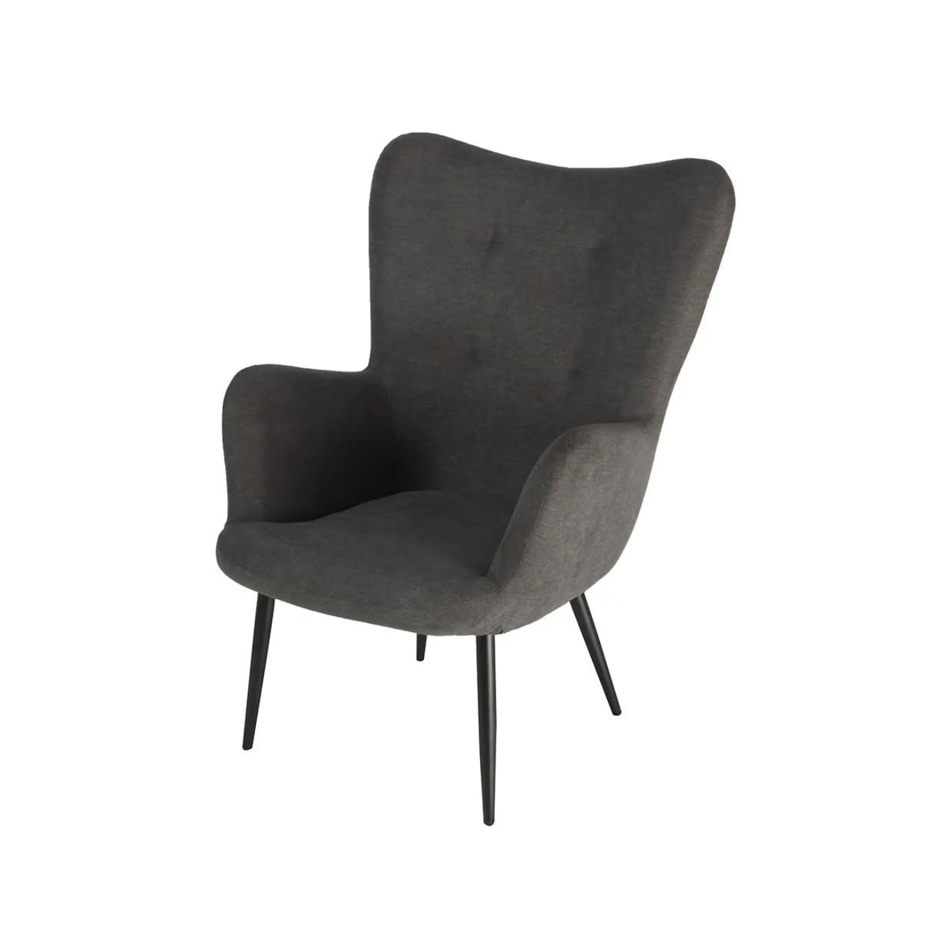 Bethany Armchair Set + Footrest - Dark Grey