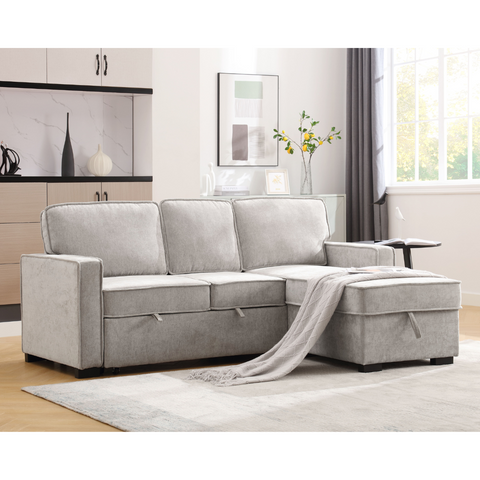 Leticia Sectional Corner Sofabed - Beige