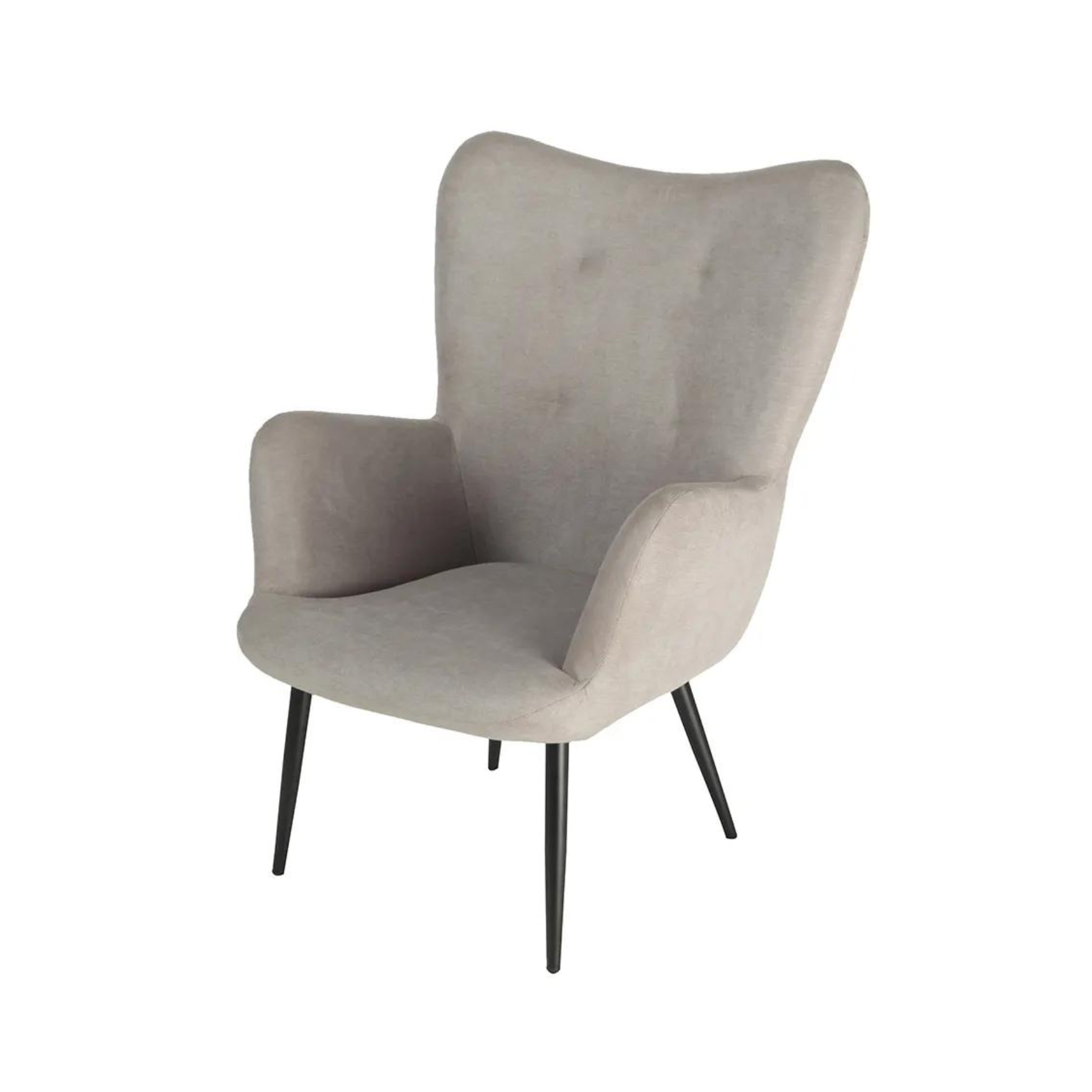 Bethany Armchair Set + Footrest - Light Grey