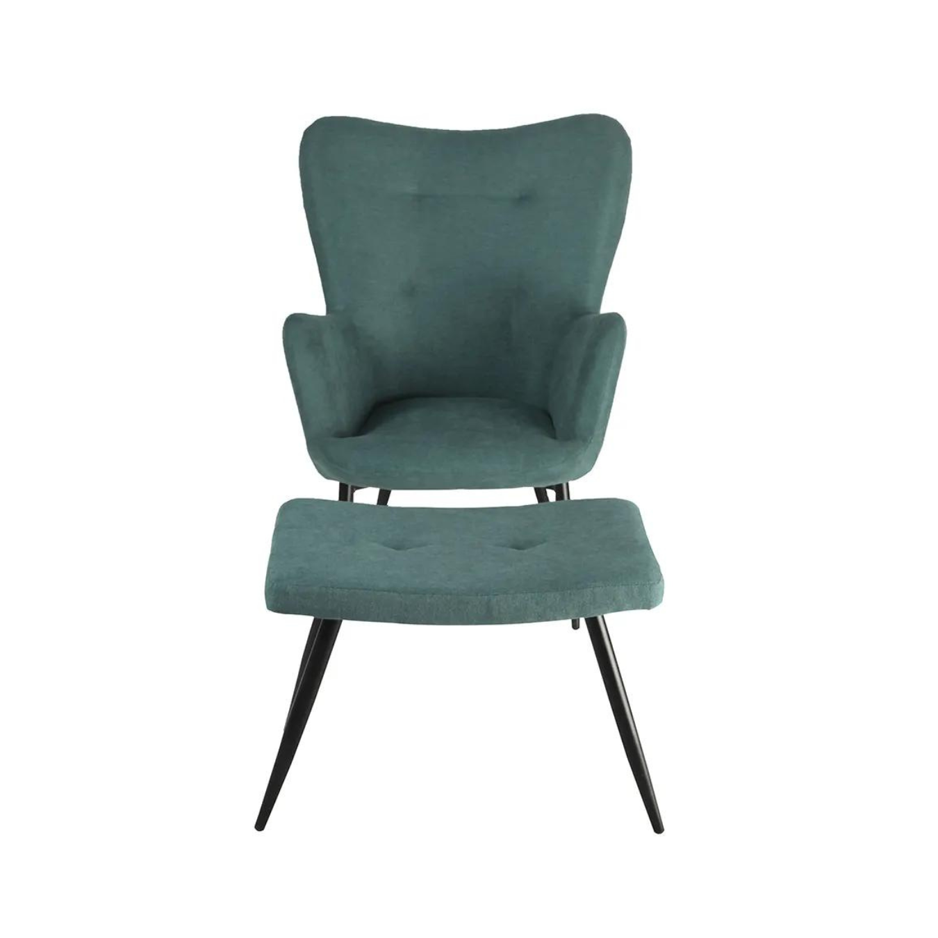 Bethany Armchair Set + Footrest - Blue/Green