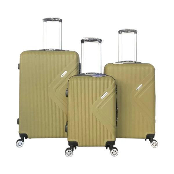 Luggage Set 3 pcs. W / Wheel - Olive Green – Aliss Puerto Rico