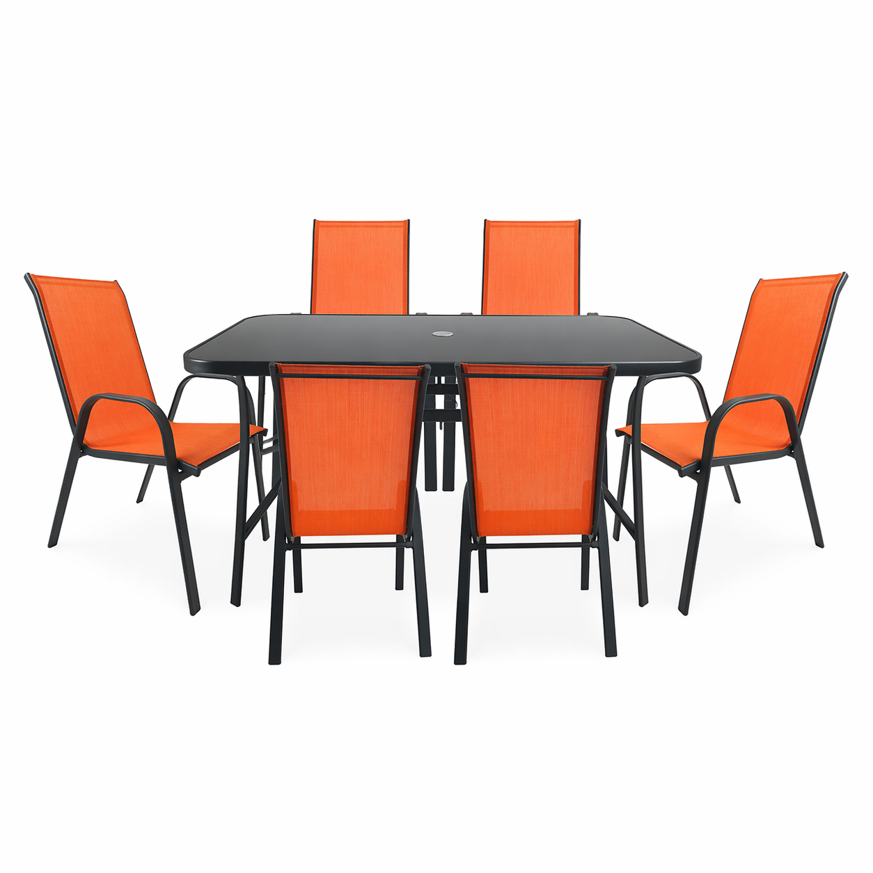 Santiago 7pcs Patio Set (Orange)