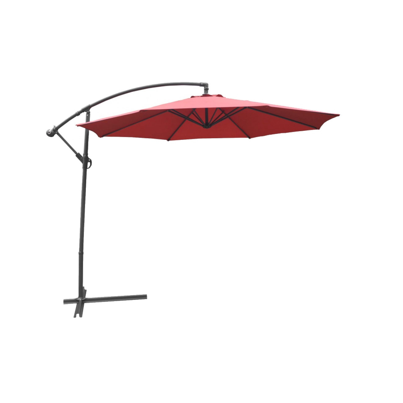 Banana Hanging Umbrella - Wine Red / Grey Tube