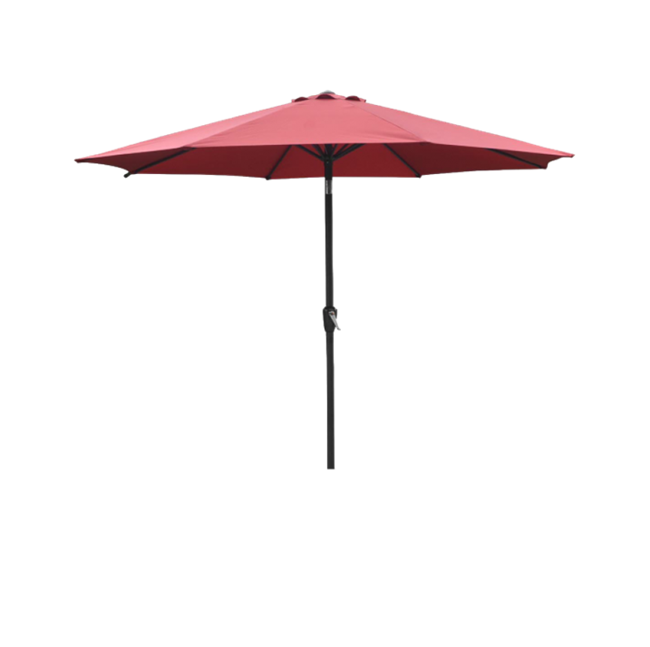 Market Umbrella - Red Wine / Grey Pole