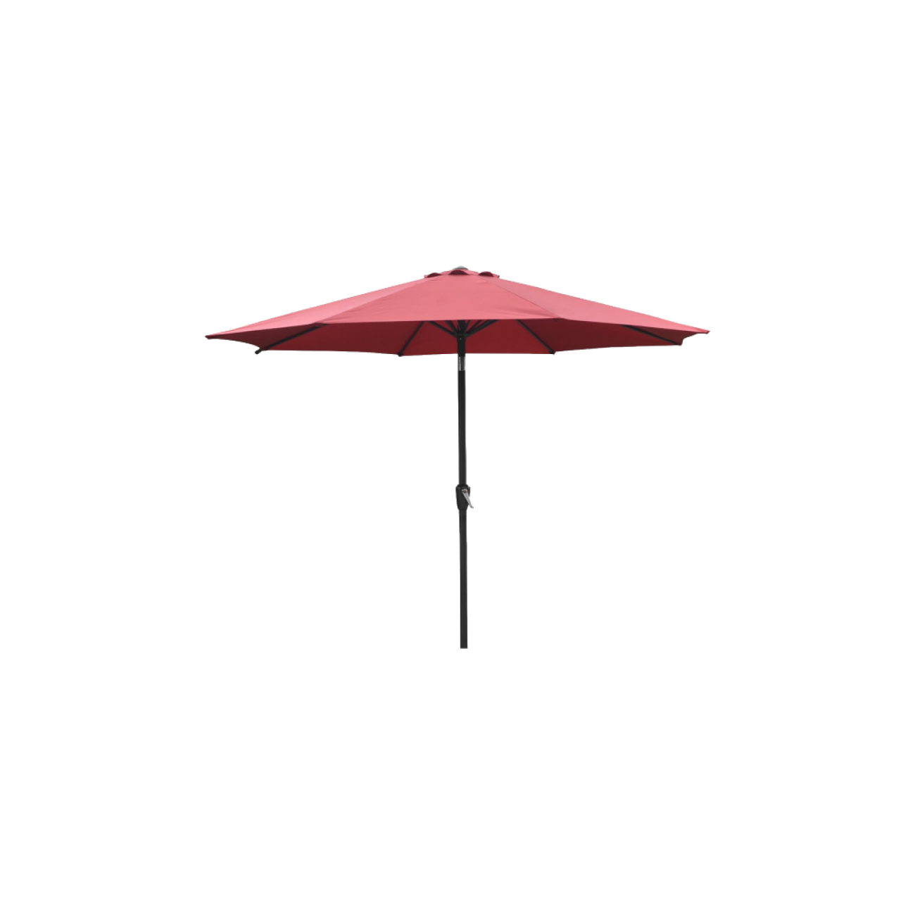 Market Umbrella - Red Wine / Grey Pole