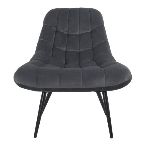 MANDY ARMCHAIR 87X76X85,5cm GREY VELVET