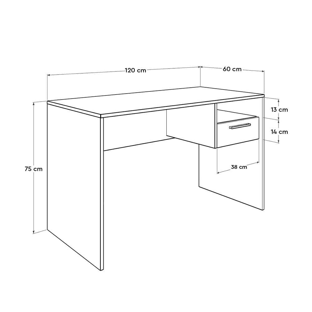 Computer Desk Pasad - White