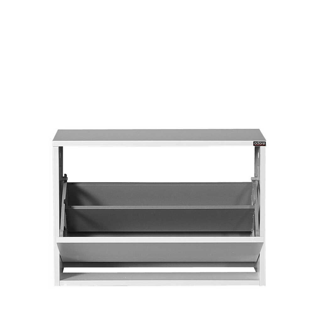 Shoe Cabinet W/Seat & Shoe Storage - White