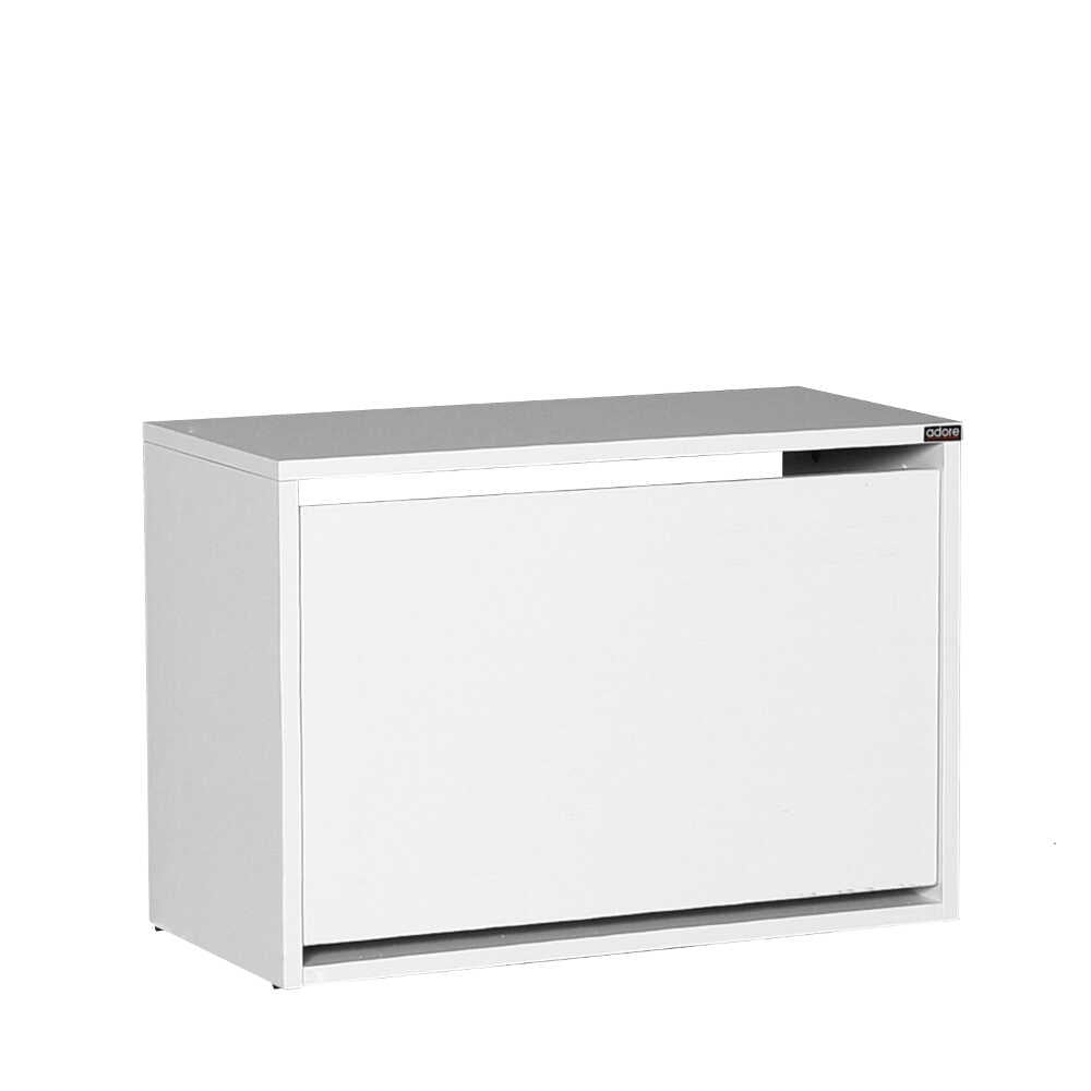 Shoe Cabinet W/Seat & Shoe Storage - White