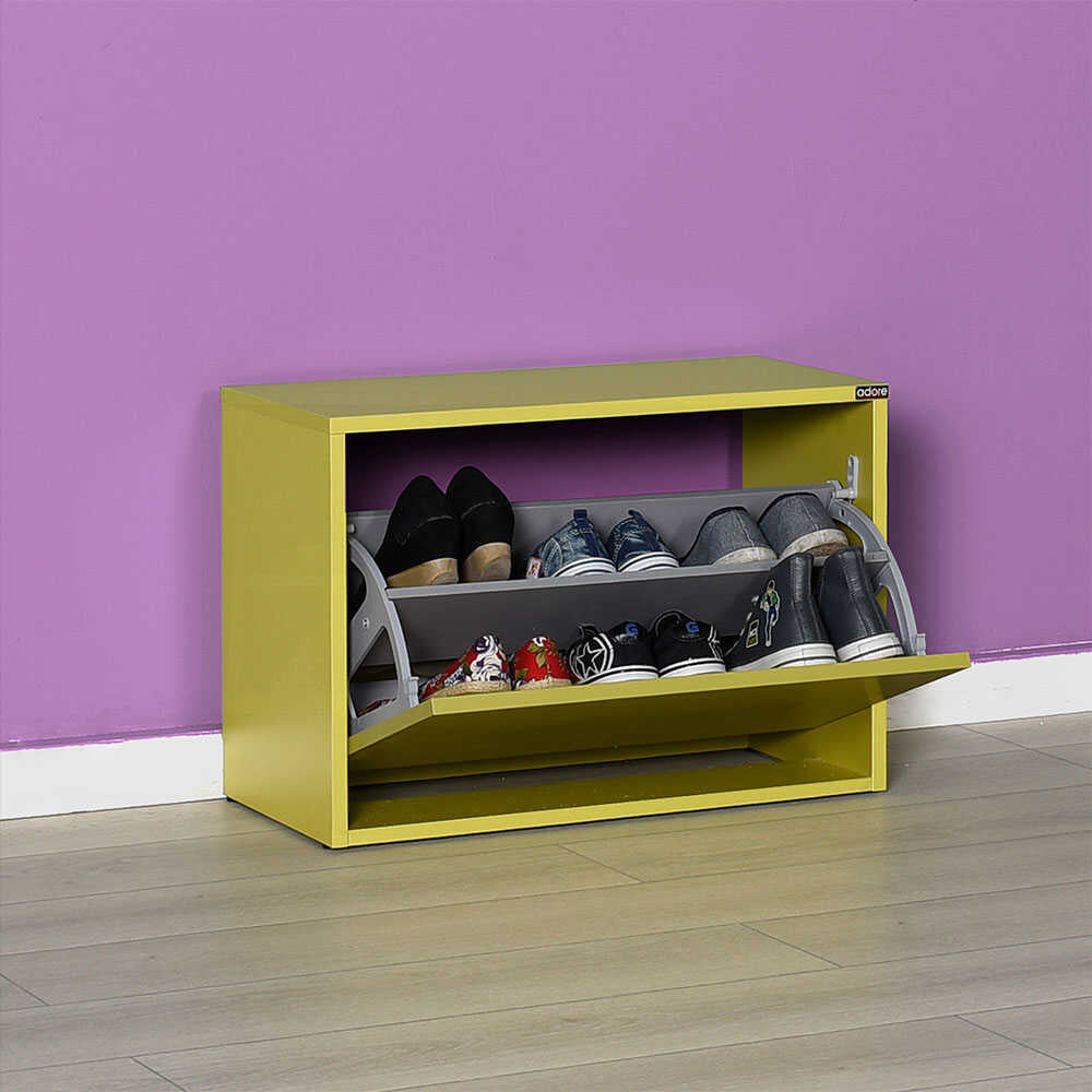 Shoe Cabinet W/Seat & Shoe Storage (Green)