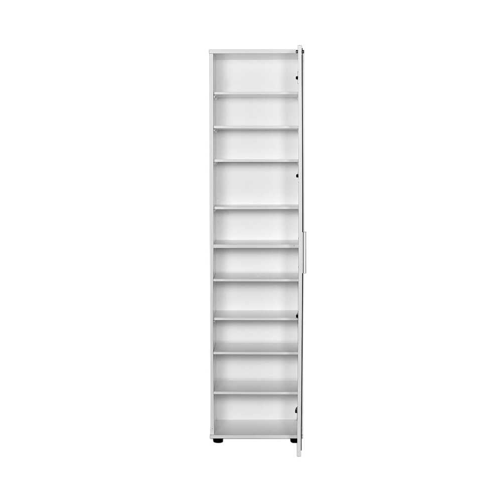 Shoe Cabinet W/Ten Section & One Door (White)