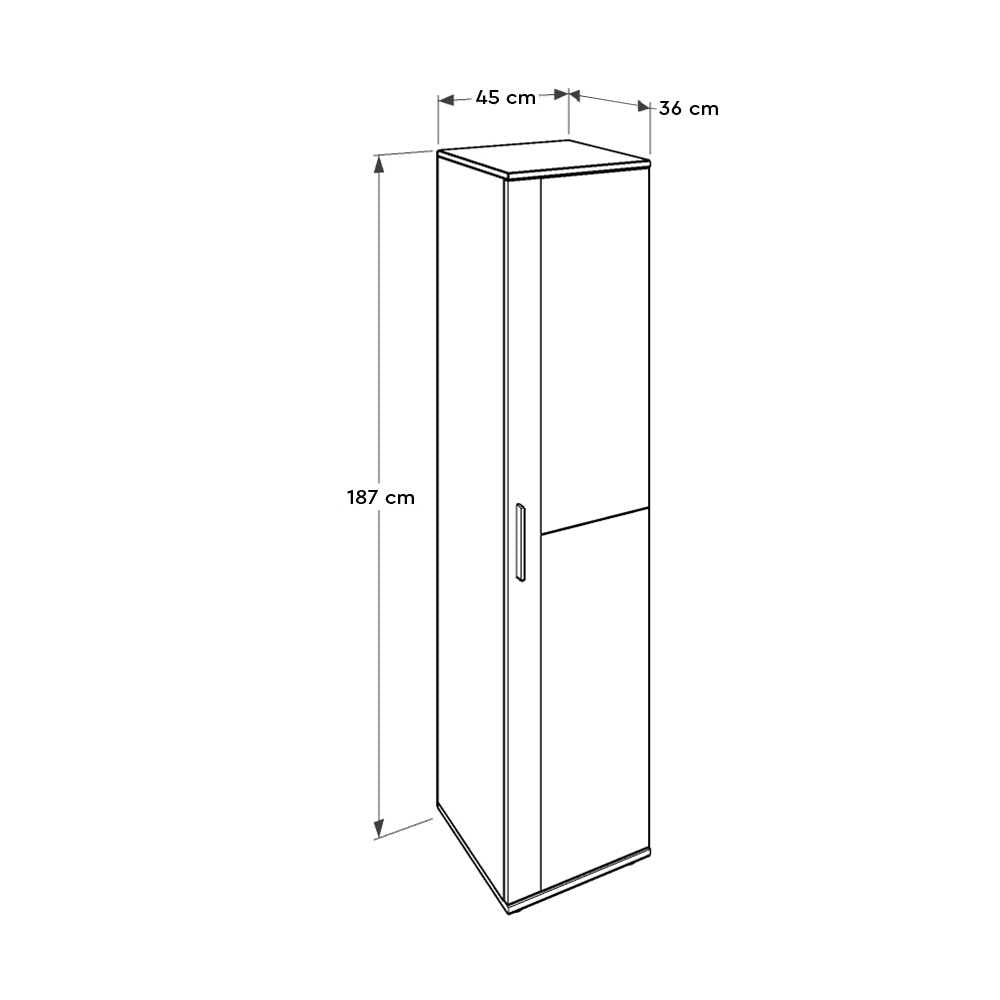 Shoe Cabinet W/Ten Section & One Door (White)