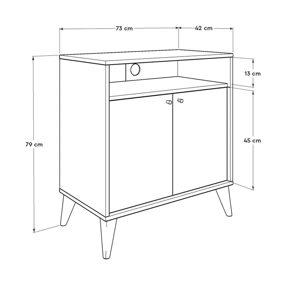 Redan Multi-Purpose Cabinet W/Two Doors