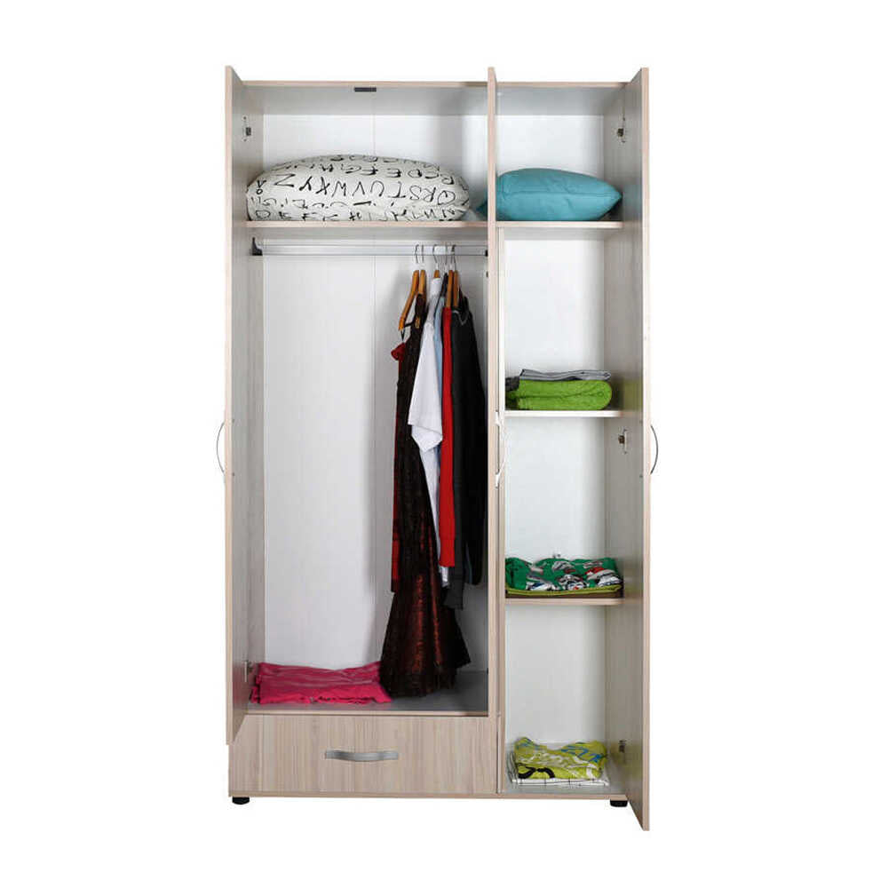 Dynamic Wardrobe W/Three Doors - Natural