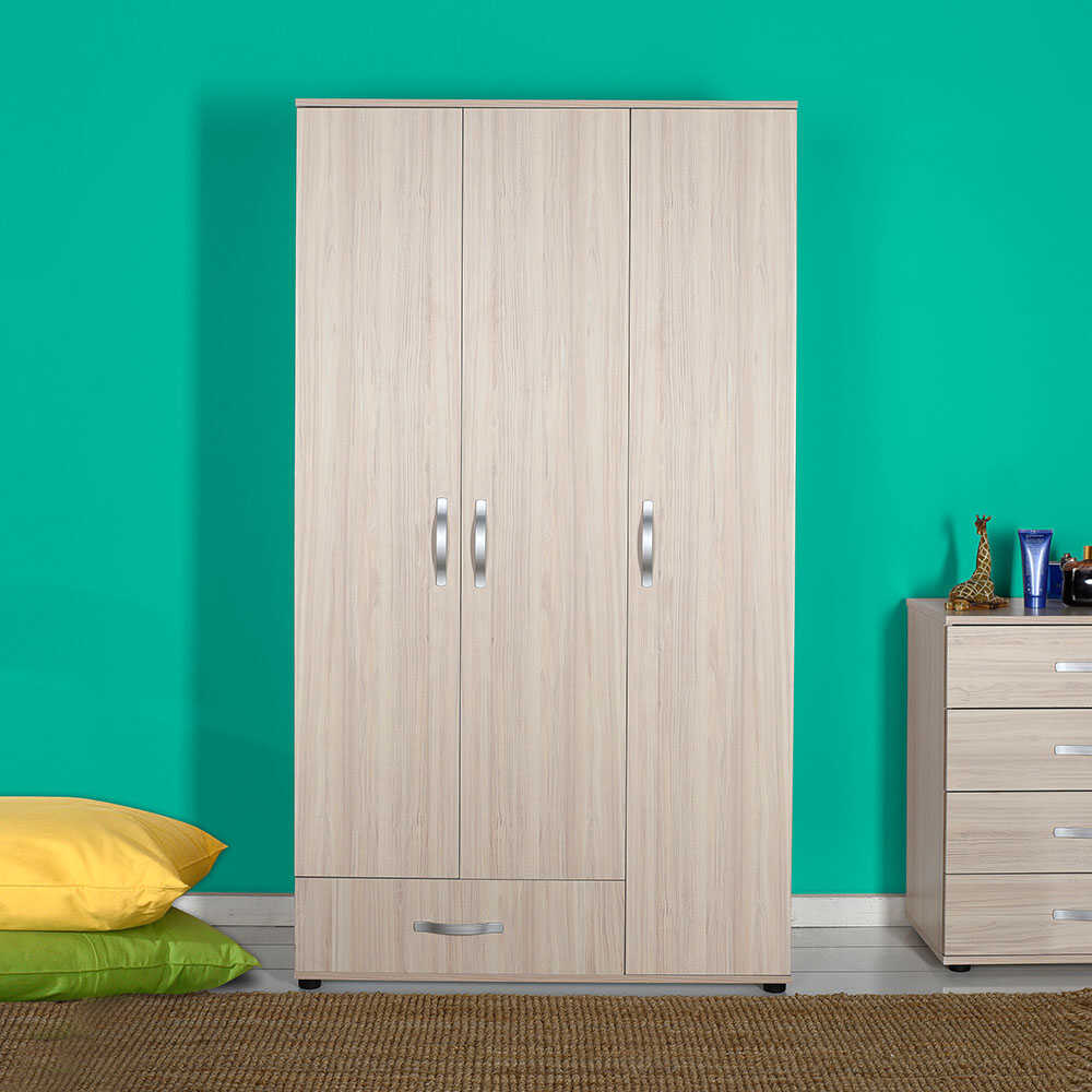 Dynamic Wardrobe W/Three Doors - Natural