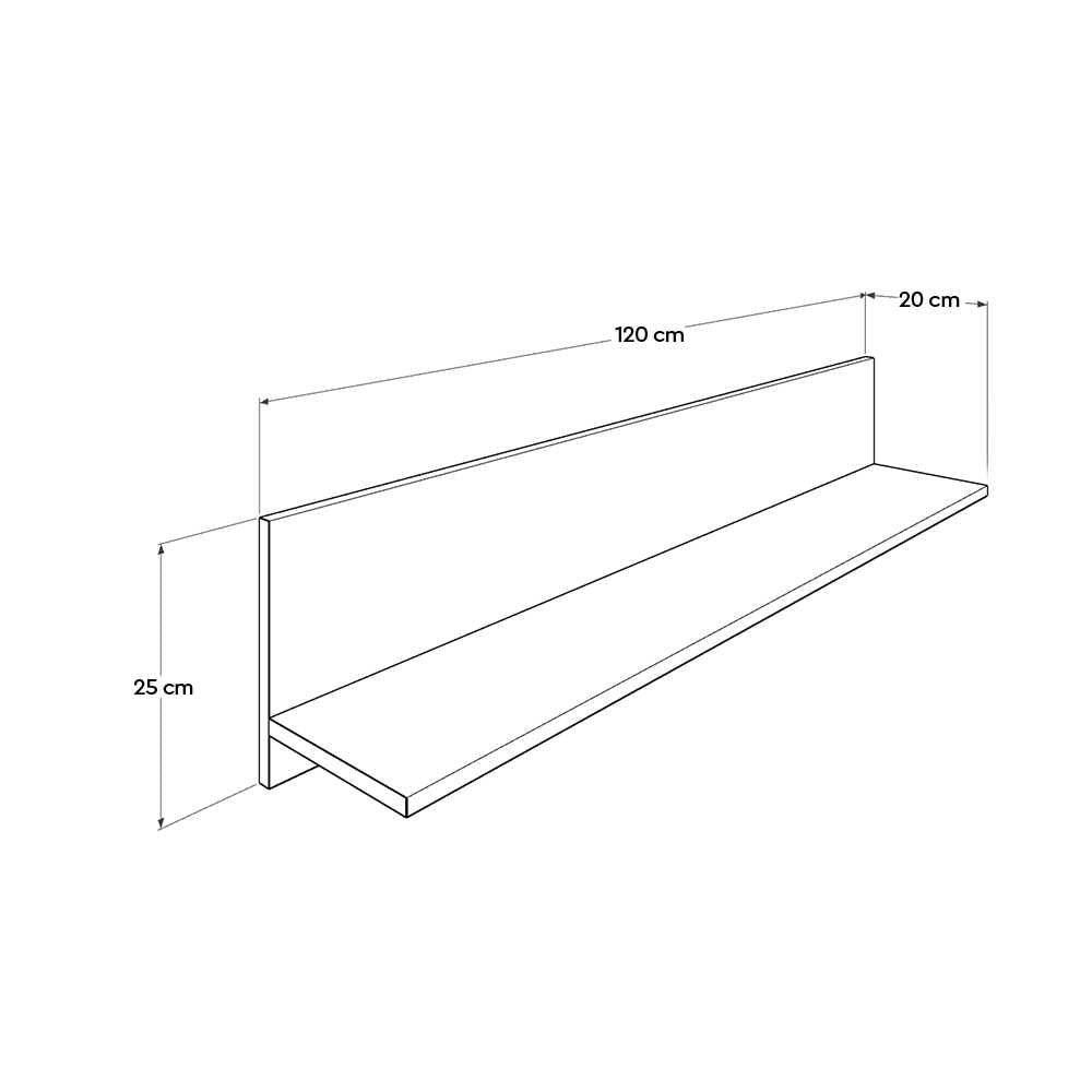 Raf Flat Wall Shelf - Brown