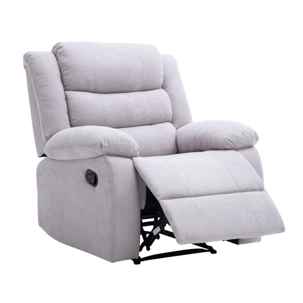 Cross Recliner Single Sofa - Light Grey