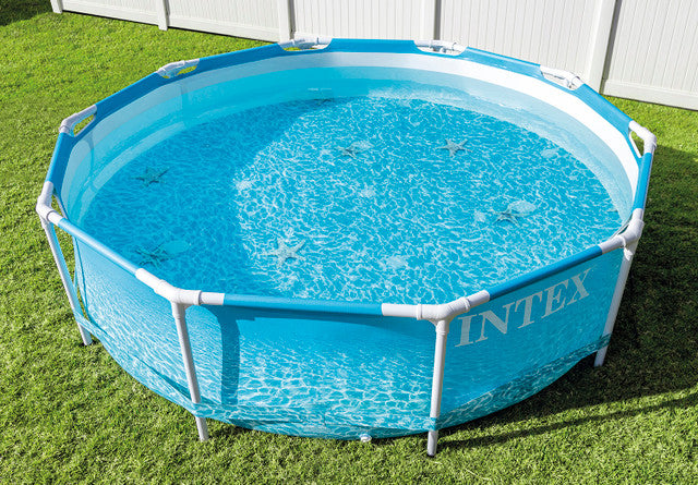 Intex - Beachside Metal Frame (10FT X 30IN) W/Filter Pump