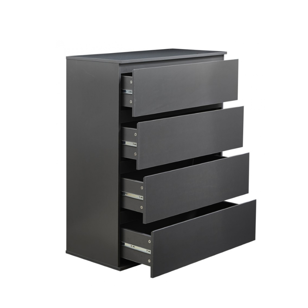Porcia 4 Dreawers Chest - Dark Grey