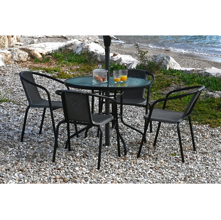 Arturo Patio Set - 4 Chairs (Round Table)
