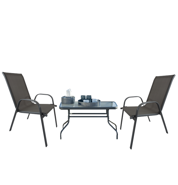 Santiago Coffee Set (3 pcs) (Grey)