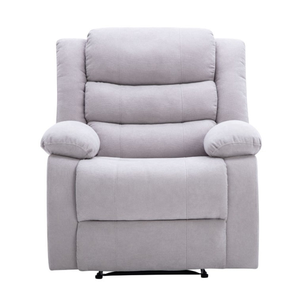 Cross Recliner Single Sofa - Light Grey