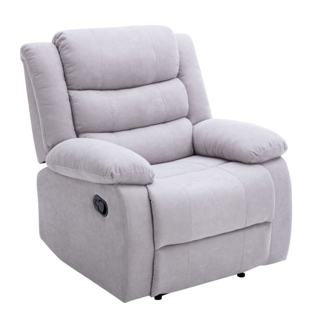 Cross Recliner Single Sofa - Light Grey