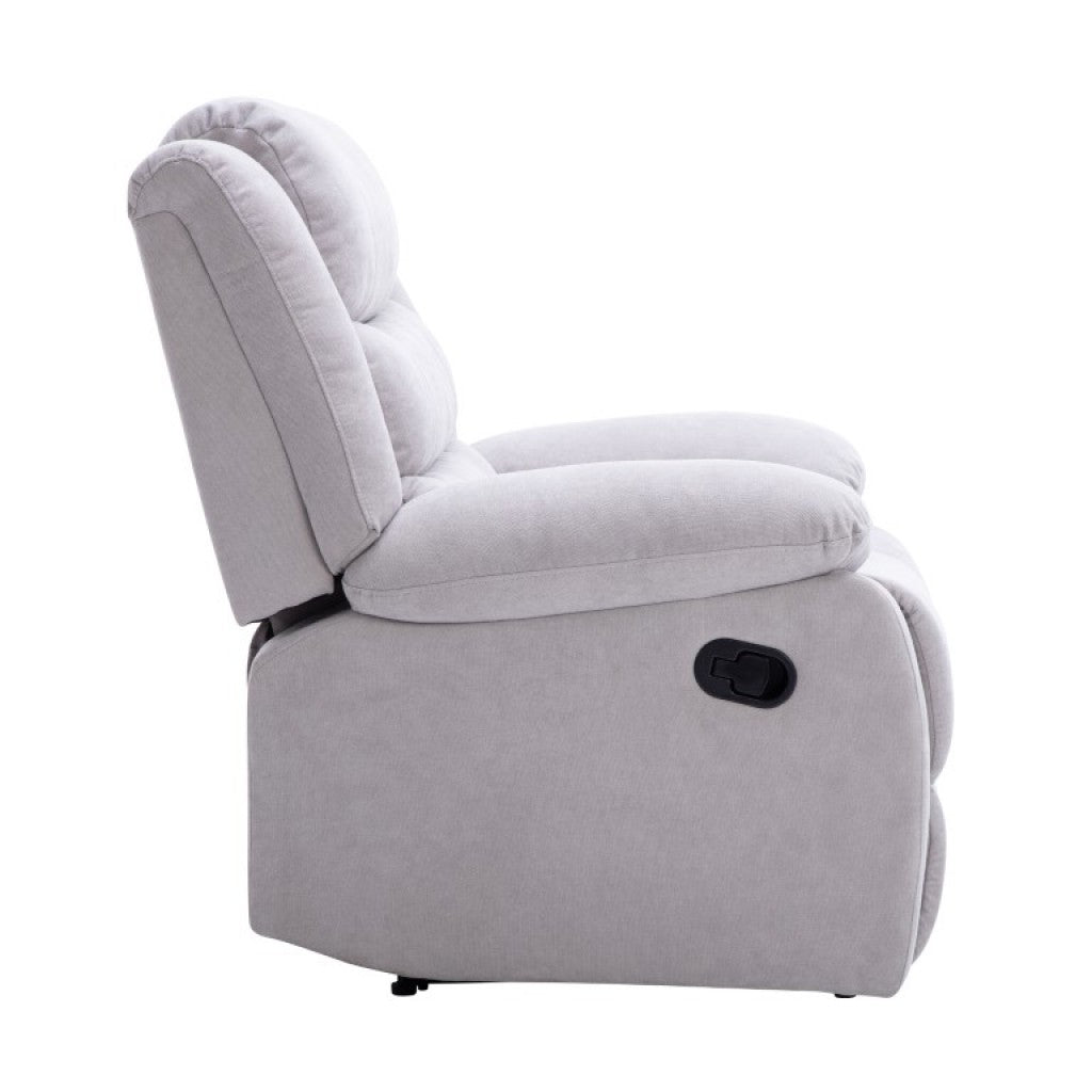 Cross Recliner Single Sofa - Light Grey