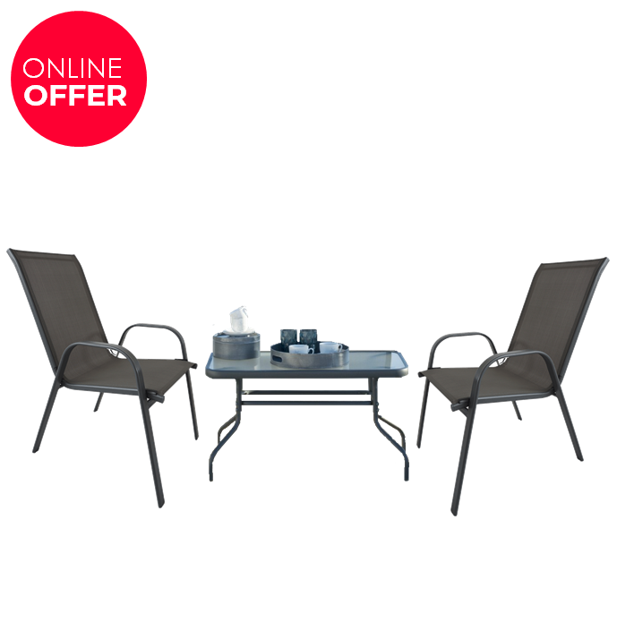 Santiago Coffee Set (3 pcs) (Grey)