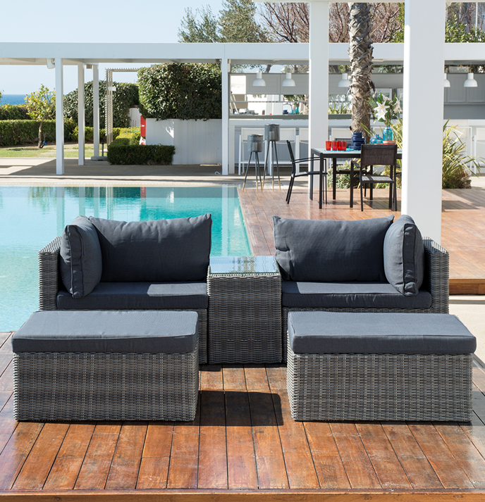 Valencia Corner Sofa Patio Set - 5 pcs.