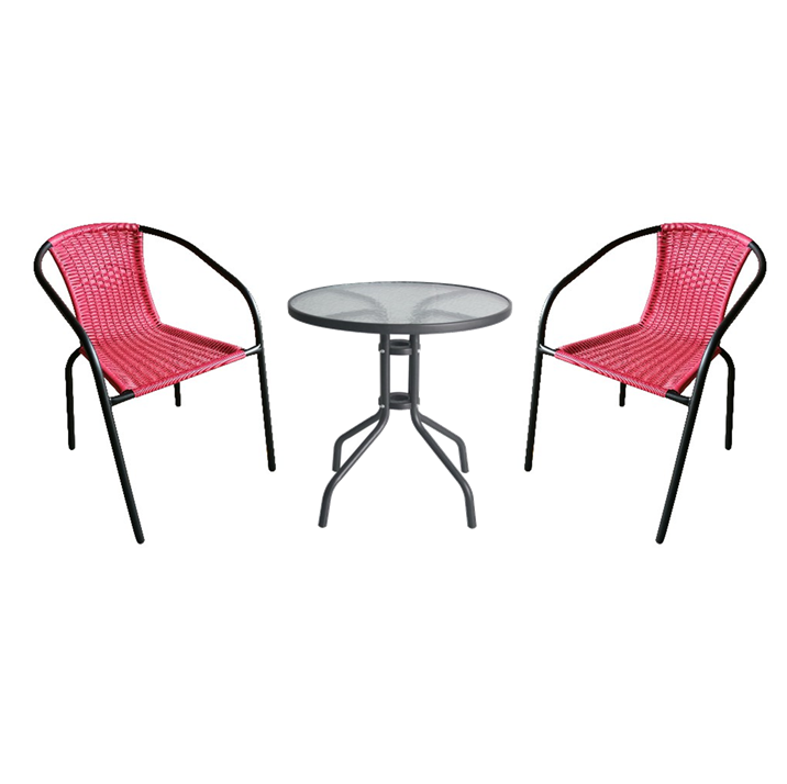 Bistro Set - Red 3 pcs.