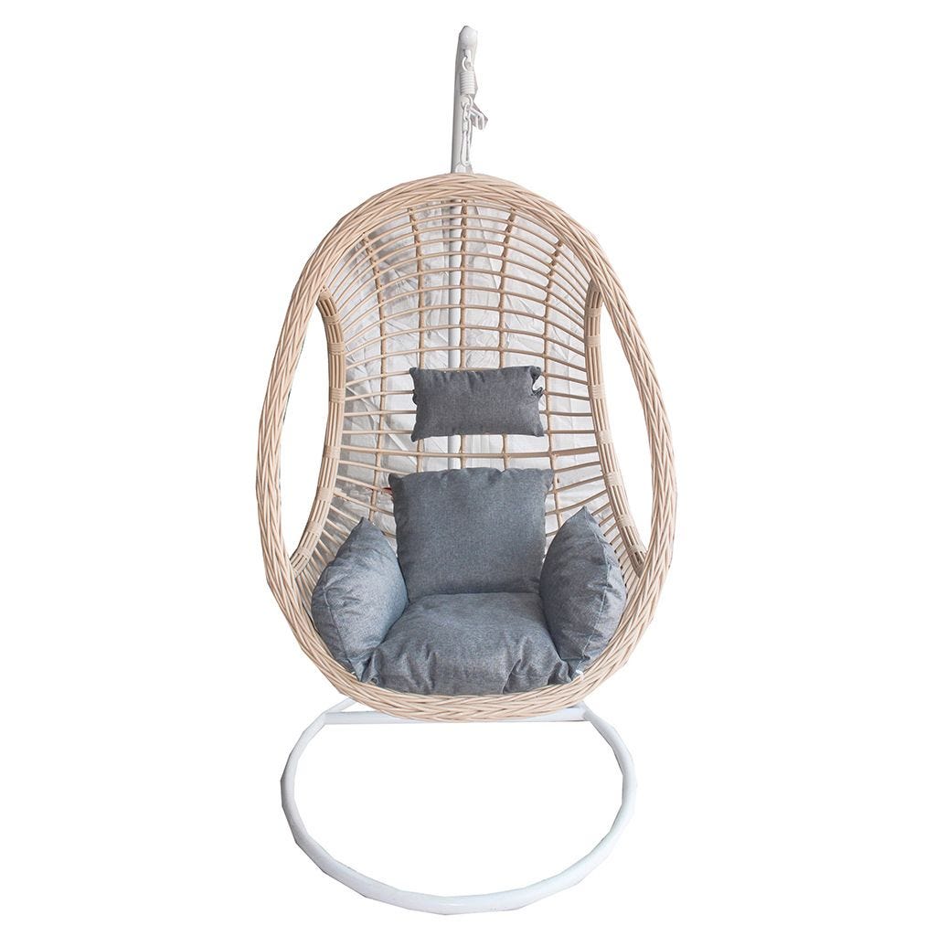 Brooklyn Swing Chair - Beige/White