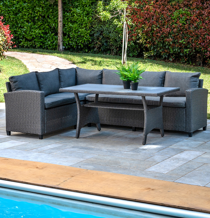 Outopia Corner Sofa Set - Grey