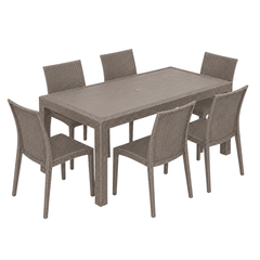 Felina Patio Set - 7 pcs. (Taupe)