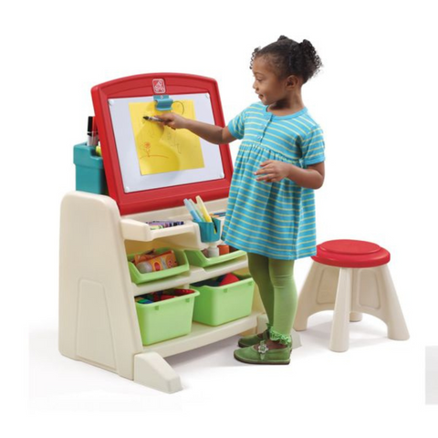 Step 2® Flip & Doodle Easel Desk W/Stool
