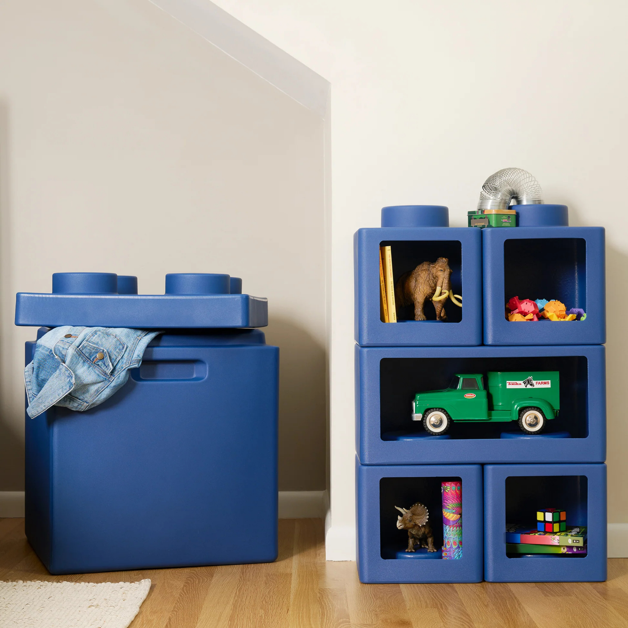 Step 2® Contemporary Builders Stackable Storage Cubes™ - Denim Blue