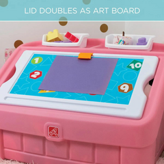 Step 2® 2-in-1 Toy Box & Art Lid - Pink