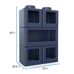 Step 2® Contemporary Builders Stackable Storage Cubes™ - Denim Blue